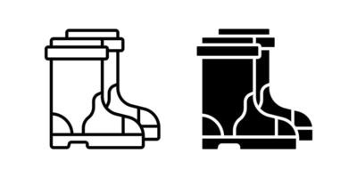 Boots icon set. for mobile concept and web design on white background vector