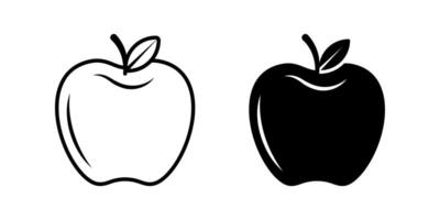 Apple icon set.for mobile concept and web design on white background vector