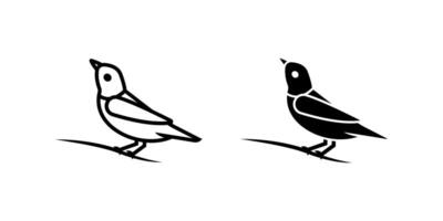Bird icon set. for mobile concept and web design on white background vector