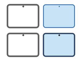 Collection of digital tablet device icon set design vector