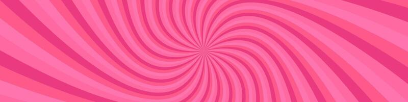 Psychedelic pink geometrical abstract spiral pattern background vector