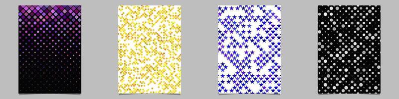 Abstract geometrical pattern brochure background collection vector