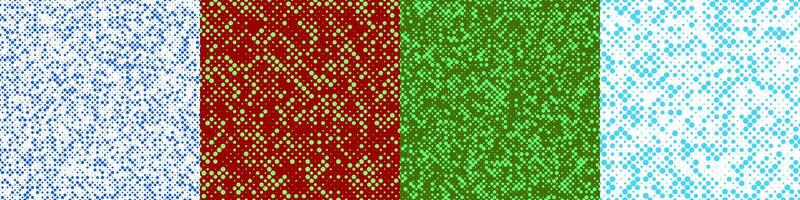 Abstract random halftone circle pattern set vector