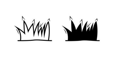 Grass icon set. for mobile concept and web design on white background vector