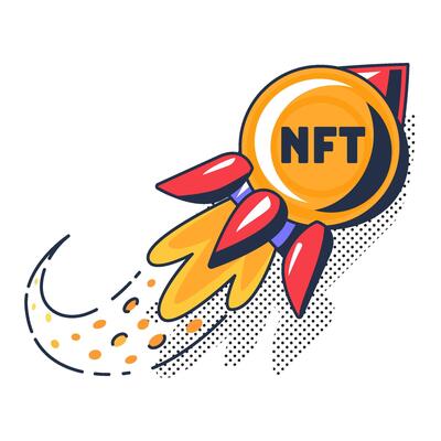 Multi Colored Shiny Digital NFT Token Launch Icon