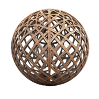 A ball made out of wood with a lattice pattern png