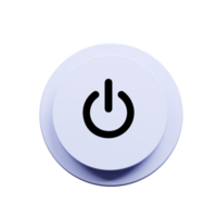 A white power button with a flat symbol on it png