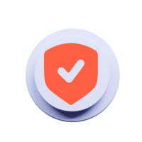 A button with a check mark on it flat png