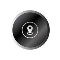 A flat and white button with a pin on it png