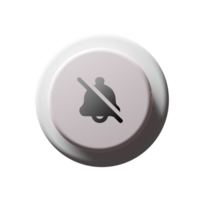 A button with a no bell symbol on it png