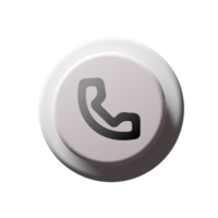 A phone button with a flat shape flat png