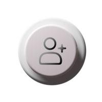 A button with a person icon on it flat png