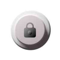 A button with a padlock icon on it flat png