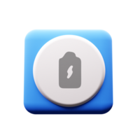 A blue button with a lightning bolt on it png