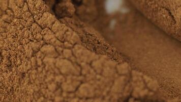A close up of a pile of cocoa powder video