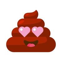 Beloved Emoji poop Pulsating Heart Shaped Eyes vector