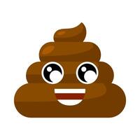 Delighted Emoji poop With Happy Expression vector