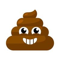 Smiling Uncertainly Emoji poop Ingratiating Smile vector