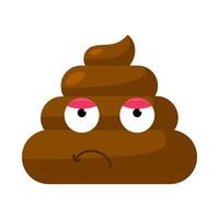 Dissatisfied Emoji poop With Doubtful Smirk vector