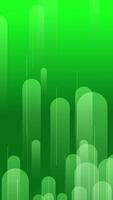 Green lines and shapes are moving from the bottom middle of a gradient abstract background, vertical composition. Loop animation footage for graphic design. video