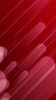 Red lines and shapes are moving from the bottom left of a gradient abstract background, vertical composition. Loop animation footage for graphic design. video