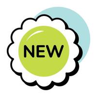 New Product Circle Color Outline Icon Pack and Illustrations vector