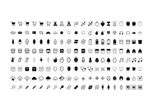 A set of icons that are arranged in a circle vector