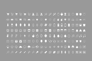 a set of icons that are made up of various shapes vector