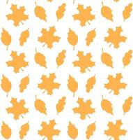 Seamless pattern of hand drawn doodle sketch autumn leaves isolated on white background vector