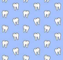 Seamless pattern of tooth vector