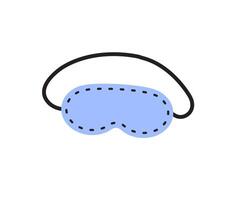 Hand drawn doodle sketch sleeping mask isolated vector