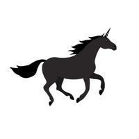 Flat unicorn silhouette isolated on white background vector