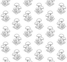 Seamless pattern of hand drawn sketch honey mushroom isolated on white background vector