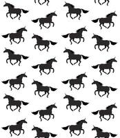 Seamless pattern of unicorn silhouette isolated on white background vector
