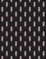 Seamless pattern of hand drawn doodle sketch g spruce tree isolated on black background vector