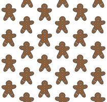 Seamless pattern of hand drawn doodle sketch ginger cookie isolated vector
