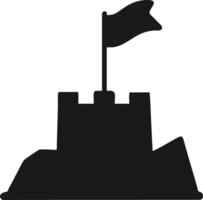 Sandcastle Silhouette. Beach Sandcastle Silhouette Icon. Sandcastle . Summer. vector