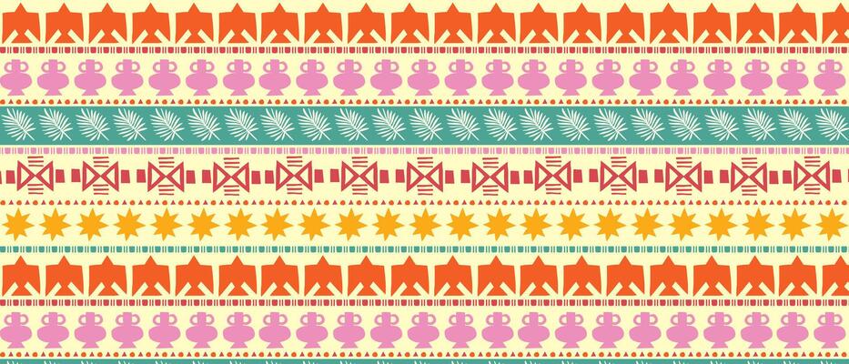 Retro hand drawn African motifs. Background with ethnic pattern.