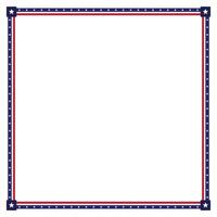 Usa flag theme style border or frame for portrait squire document, invitation, or decorative uses for 4th july vector