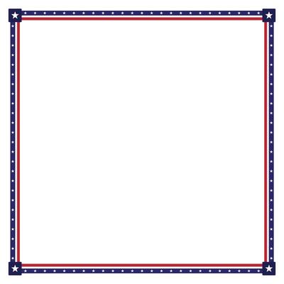 Usa flag theme style border or frame for portrait squire document, invitation, or decorative uses for 4th july