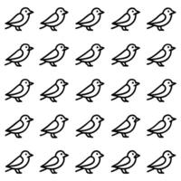 a large number of birds are shown in a row vector