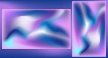 Abstract Holographic Gradient Background Wallpaper Design For Mobile vector