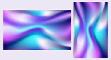 Abstract Holographic Gradient Background Wallpaper For Mobile vector