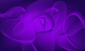 Dynamic Purple Abstract Line Waves on Dark Background vector