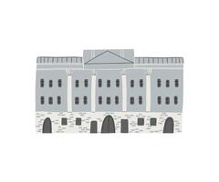 Illustration of a classical building with columns, resembling a government or historical structure. Suitable for architectural or urban-themed content vector