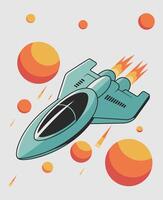 illustration of a spaceship vector