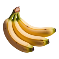 A bunch of ripe yellow bananas isolated on transparent background png