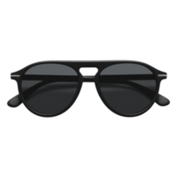 Sleek aviator sunglasses with a classic black frame isolated on transparent background png