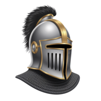 Knight's Helmet with Chainmail isolated on transparent background png