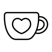 Simple Mug outline icon. The icon can be used for websites, print templates, presentation templates, illustrations. vector